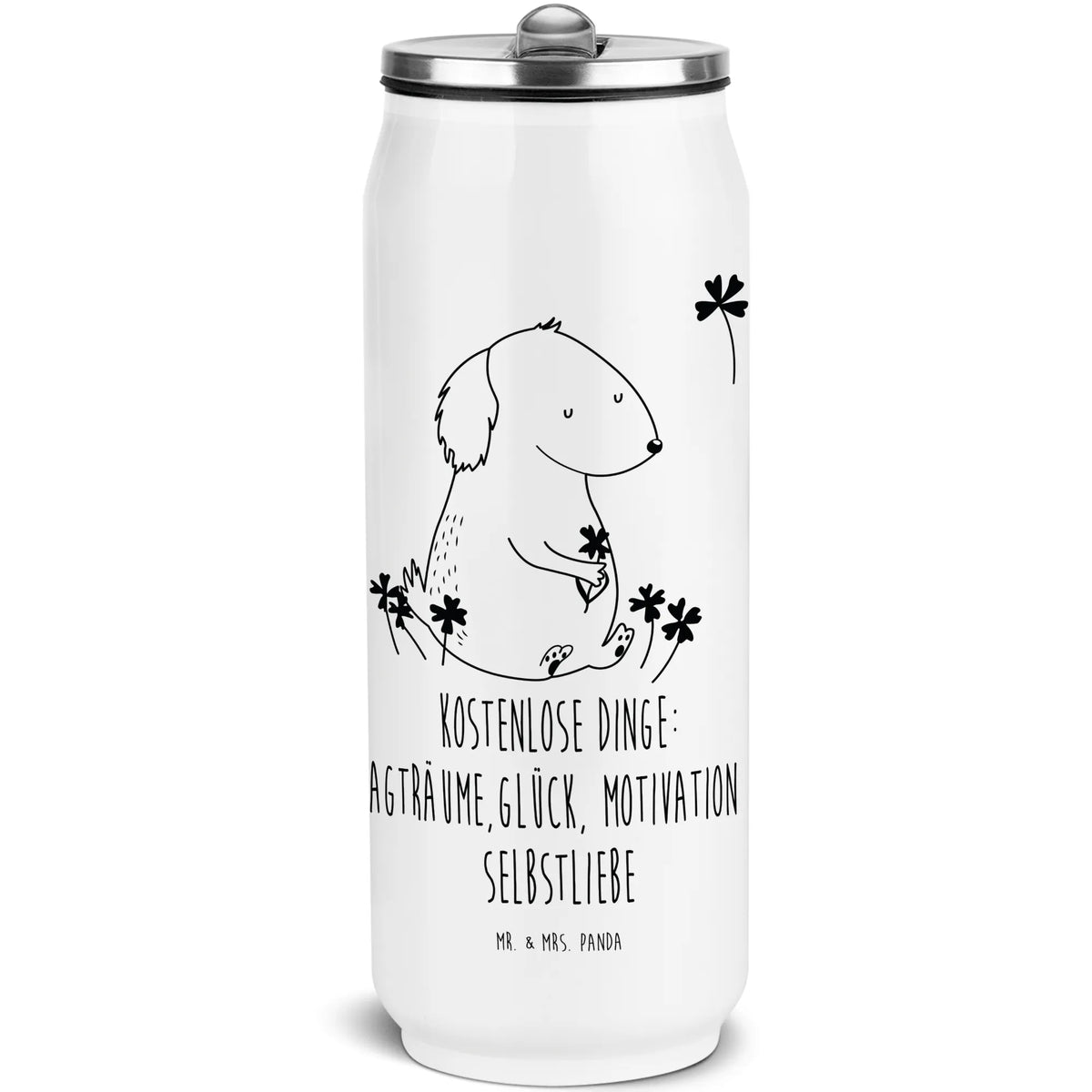 Getränkedosen Trinkflasche Hund Kleeblatt Trinkflasche Für Reisen, Thermosflasche, Sportflasche, Kühlflasche, sport trinkflasche, Warmhalteflasche, Mehrwegdose, Isolierflasche, Dosenflasche, Thermoflasche, Edelstahl Thermoflasche, reise trinkflasche, Edelstahl Trinkflasche, Getränkedose, Schul Trinkflasche, Thermodose, Trinkflasche mit Trinkhalm, Wasserflasche, Getränkeflasche, Trinkflasche, outdoor trinkflasche, wander trinkflasche, Edelstahlflasche, Dose Für Getränke, Isolierte Trinkflasche, Outdoorflasche, Hund, Hunderasse, Hundebesitzer, Hundemotiv, Haustier, Tierliebhaber, Sprüche, Kleeblatt, Neuanfang, Glück, Geschenk, Selbstliebe, Tagträume, Achtsamkeit, Glücksbringer, Motivation