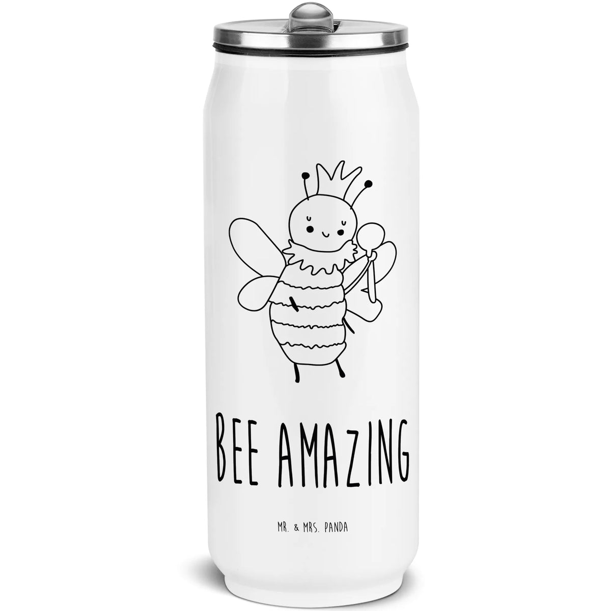 Drink Cans Water Bottle bee king Trinkflasche mit Trinkhalm, Edelstahl Thermoflasche, Getränkedose, Getränkeflasche, Dosenflasche, Kühlflasche, Dose Für Getränke, sport trinkflasche, Mehrwegdose, Isolierte Trinkflasche, Thermoflasche, Sportflasche, Thermosflasche, reise trinkflasche, outdoor trinkflasche, Warmhalteflasche, Trinkflasche Für Reisen, Edelstahlflasche, Schul Trinkflasche, wander trinkflasche, Thermodose, Isolierflasche, Outdoorflasche, Wasserflasche, Edelstahl Trinkflasche, Trinkflasche, Biene, Hummel, Wespe