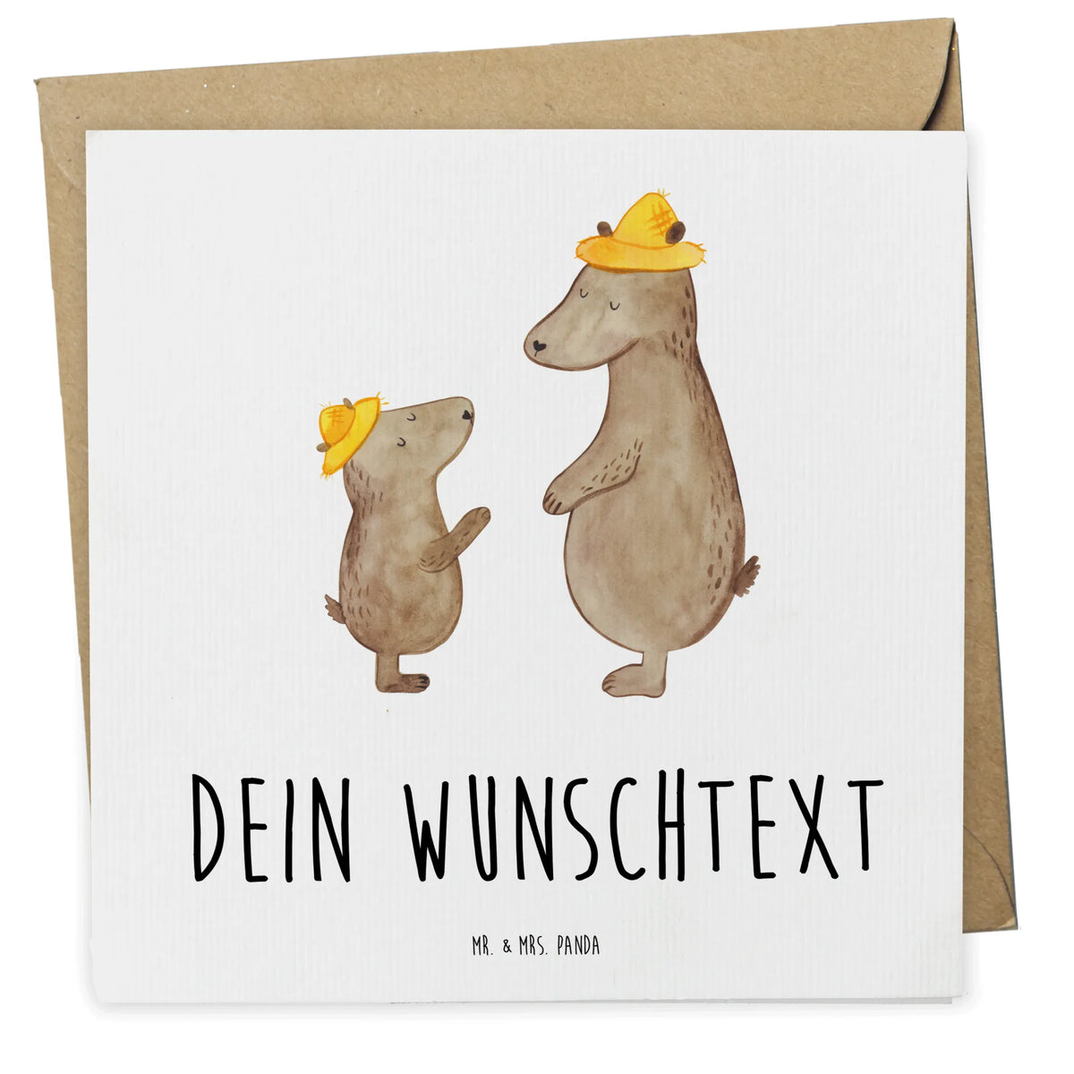 Personalisierte Deluxe Karte Bären mit Hut grußkarte personalisiert, Personalisierte Karten, Personalisierte Postkarte, Personalisierte Grußkarte, Grußkarten Personalisiert, Grußkarte personalisierbar, karte personalisiert, Personalisierte Karte, individuelle grußkarte, Postkarte personalisiert, Personalisierte Grußkarten, Vatertag, Familie, Opa, Oma, Papa, Muttertag, Mama, Bruder, Schwester, Vorbild, Bär, Vater-Sohn, Papi, Paps, Lieblingsmensch, Sohn, Daddy, Vater, Bären, Kinder, Kind, Family, Söhne, Dad