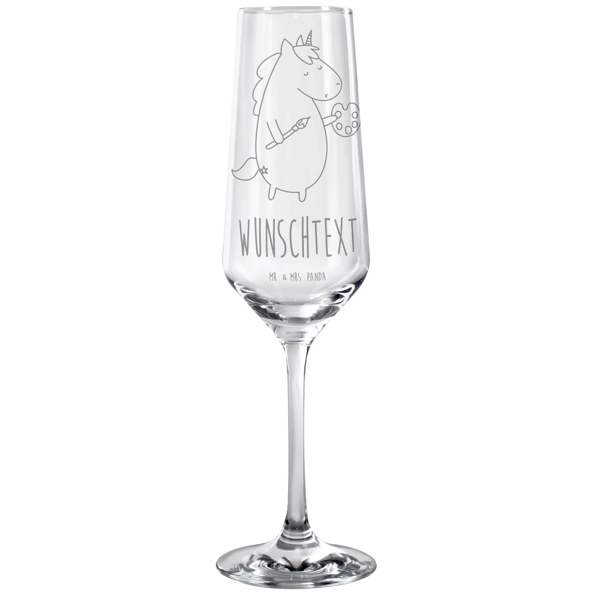 Personalized Sparkling Wine Glass unicorn Artist Painting, Painter gift, Artist present, Gift, Pen, Drawing, Artist gift, Brush