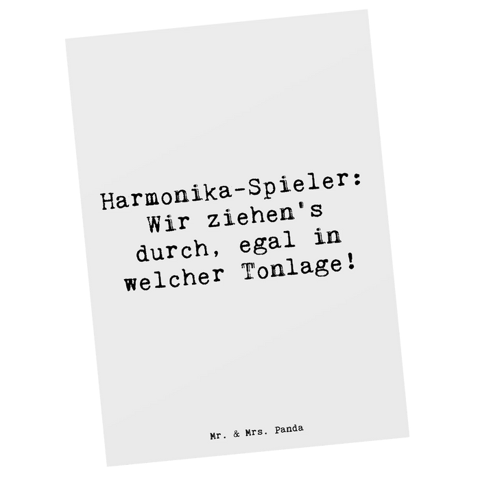 Postkarte Spruch Harmonika Spieler