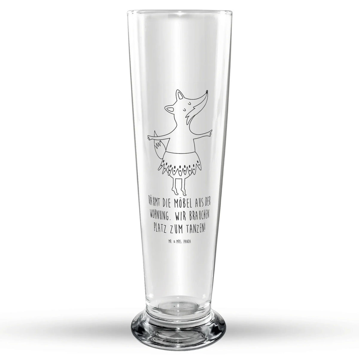 Bierglas Fuchs Ballerina Bier Glas, Glasbecher, Bierglas, Trinkglas, Glasbierglas, Bierbecher, Fuchs, Füchsin, Füchse, Tanzen, Ballerina, Geburtstag, Tänzerin, Einladung, Party, Ballett, Fuchs Spruch