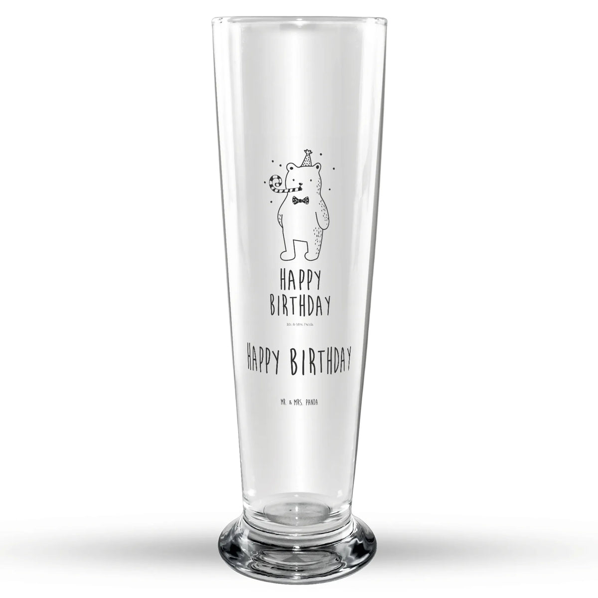 Bierglas Bär Geburtstag Bierglas, Glasbierglas, Trinkglas, Bierbecher, Bier Glas, Glasbecher, Teddy, Bär, Teddybär, Geburtstag, Alles Gute, Happy Birthday, Glückwunsch