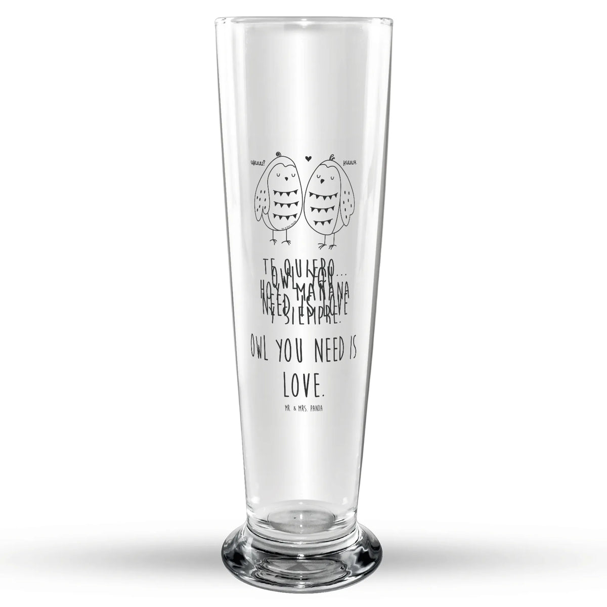 Bierglas Eulen Liebe Bierbecher, Glasbierglas, Bierglas, Trinkglas, Bier Glas, Glasbecher, Eule, Liebe, Freund, All You Need Is Love, Wortspiel Lustig, Liebe Spruch, Hochzeit Spruch, Freundin Geschenk, Owl, Eule Deko