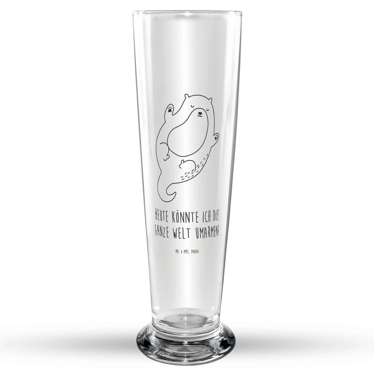 Bierglas Otter Umarmen Bierglas, Glasbecher, Trinkglas, Glasbierglas, Bierbecher, Bier Glas, Otter, Fischotter, Seeotter, Otter Seeotter See Otter