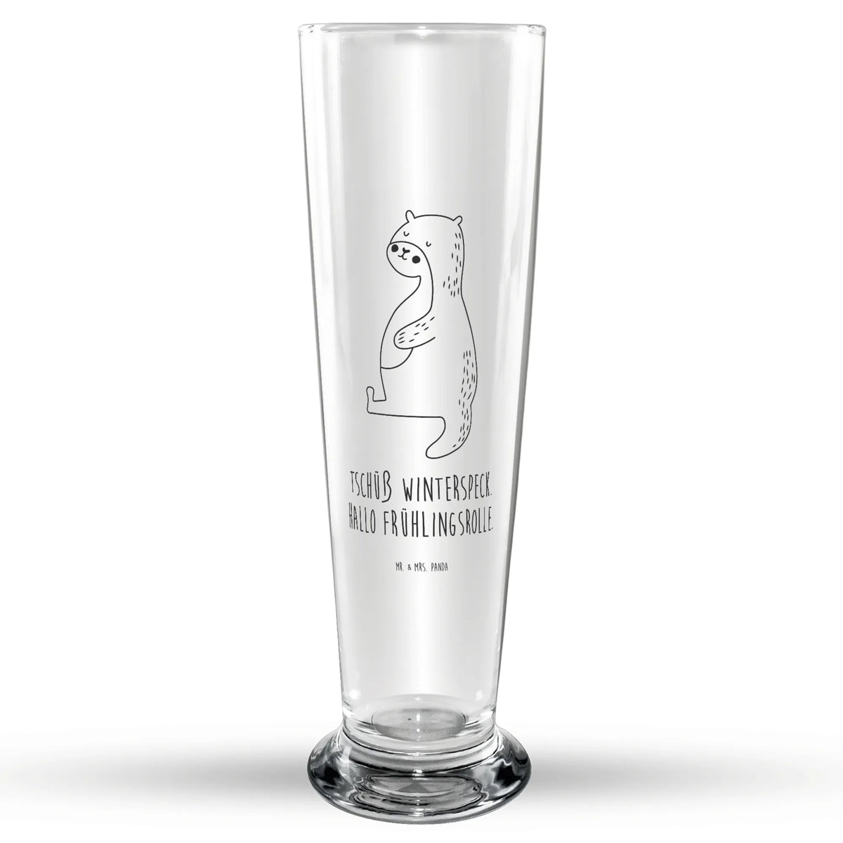 Bierglas Otter Bauch Glasbierglas, Trinkglas, Bier Glas, Bierbecher, Glasbecher, Bierglas, Otter, Fischotter, Seeotter, Otter Seeotter See Otter