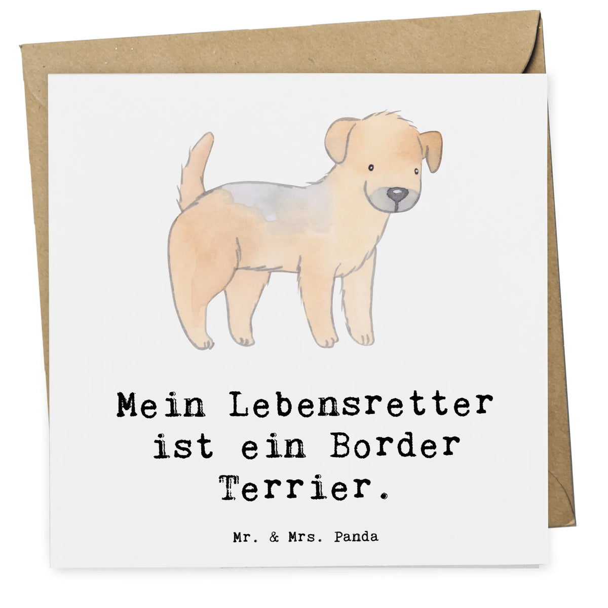 Deluxe Karte Border Terrier Lebensretter