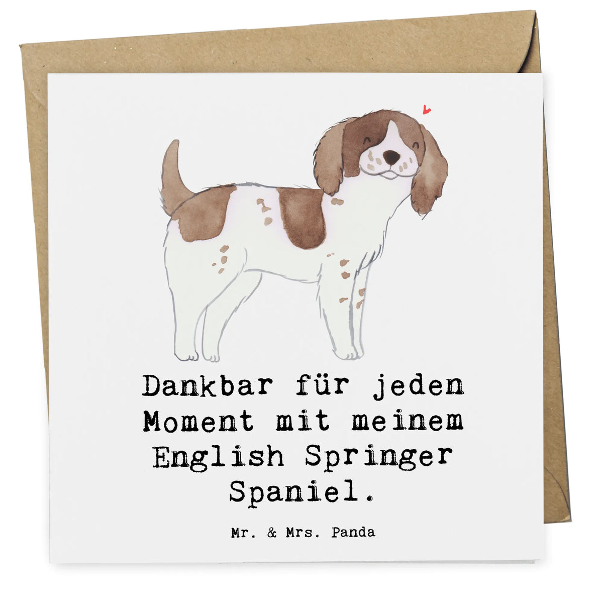 Deluxe Karte English Springer Spaniel Moment Glückwunschkarte, doppelkarte, Klappkarte, Grußkarte, faltkarte, anlasskarte, Geschenk, Schenken, Hunderasse, Rassehund, Hundebesitzer, Tierfreund, Welpe, Hund, English Springer Spaniel
