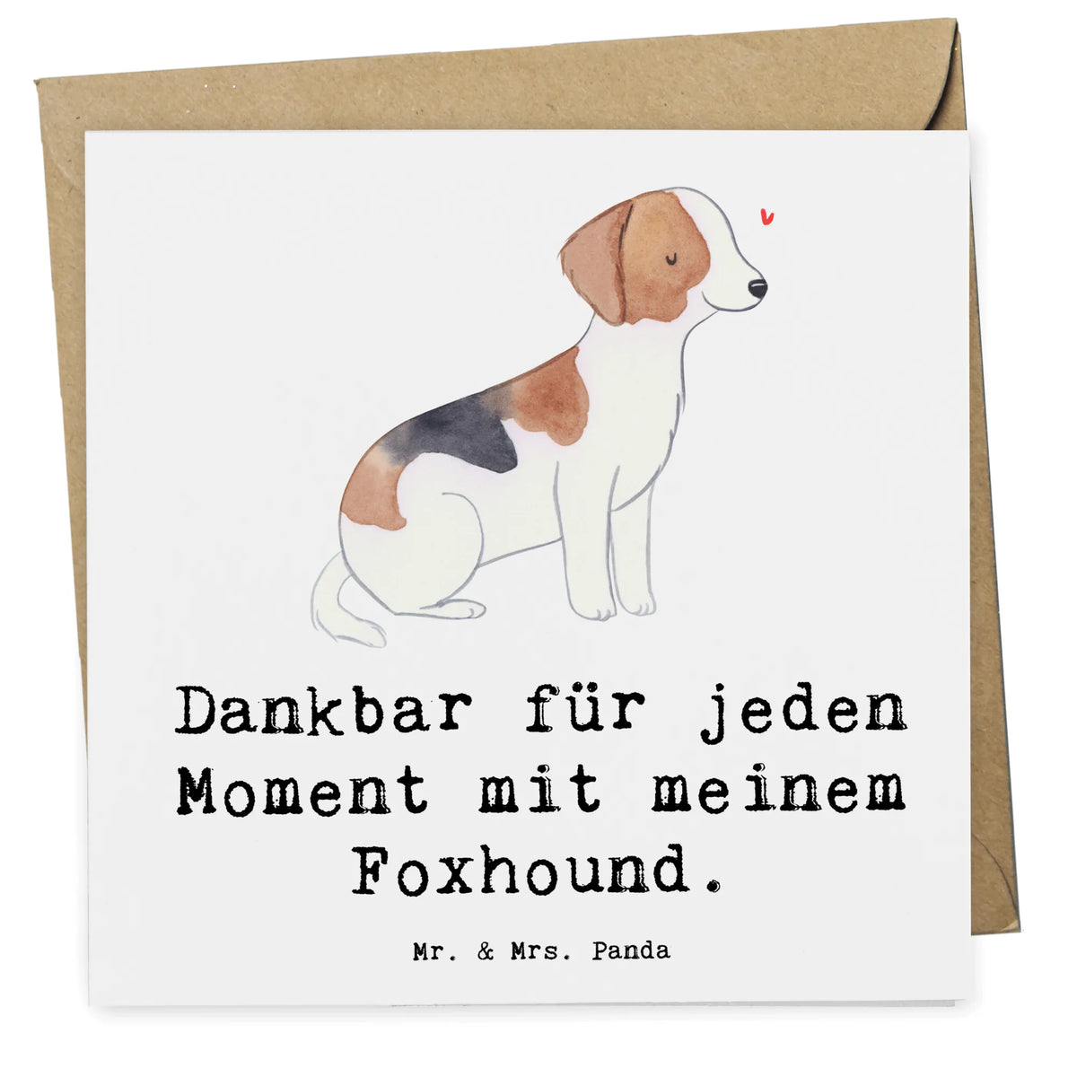 Deluxe Karte Foxhound Moment anlasskarte, doppelkarte, Glückwunschkarte, faltkarte, Grußkarte, Klappkarte, Geschenk, Schenken, Hunderasse, Rassehund, Hundebesitzer, Tierfreund, Welpe, Hund, Foxhound, Jagdhund, Laufhund