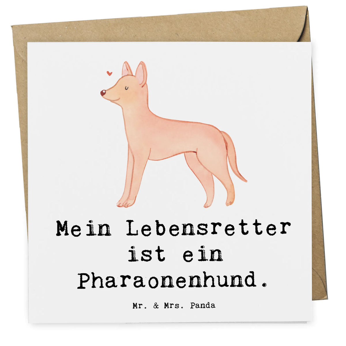 Deluxe Karte Pharaonenhund Lebensretter Grußkarte, faltkarte, Glückwunschkarte, Klappkarte, anlasskarte, doppelkarte, Geschenk, Schenken, Hunderasse, Rassehund, Hundebesitzer, Tierfreund, Welpe, Hund, Kelb Tal-Fenek, Pharaonenhund, Pharaoh Hound