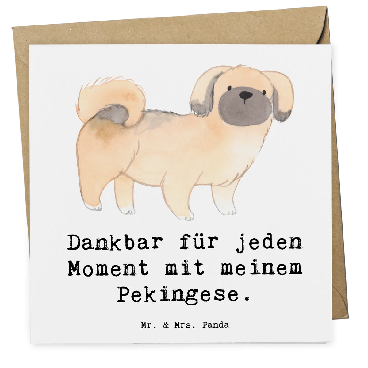 Deluxe Karte Pekingese Moment anlasskarte, Klappkarte, Grußkarte, Glückwunschkarte, doppelkarte, faltkarte, Geschenk, Schenken, Hunderasse, Rassehund, Hundebesitzer, Tierfreund, Welpe, Hund, Pekingese, Peking-Palasthund, Pekinese