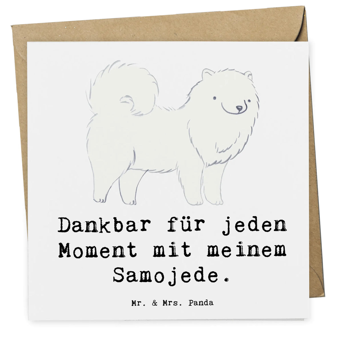 Deluxe Karte Samojede Moment anlasskarte, doppelkarte, Glückwunschkarte, faltkarte, Klappkarte, Grußkarte, Geschenk, Schenken, Hunderasse, Rassehund, Hundebesitzer, Tierfreund, Welpe, Hund, Samojedenhund, Samojedenspitz, Samojede