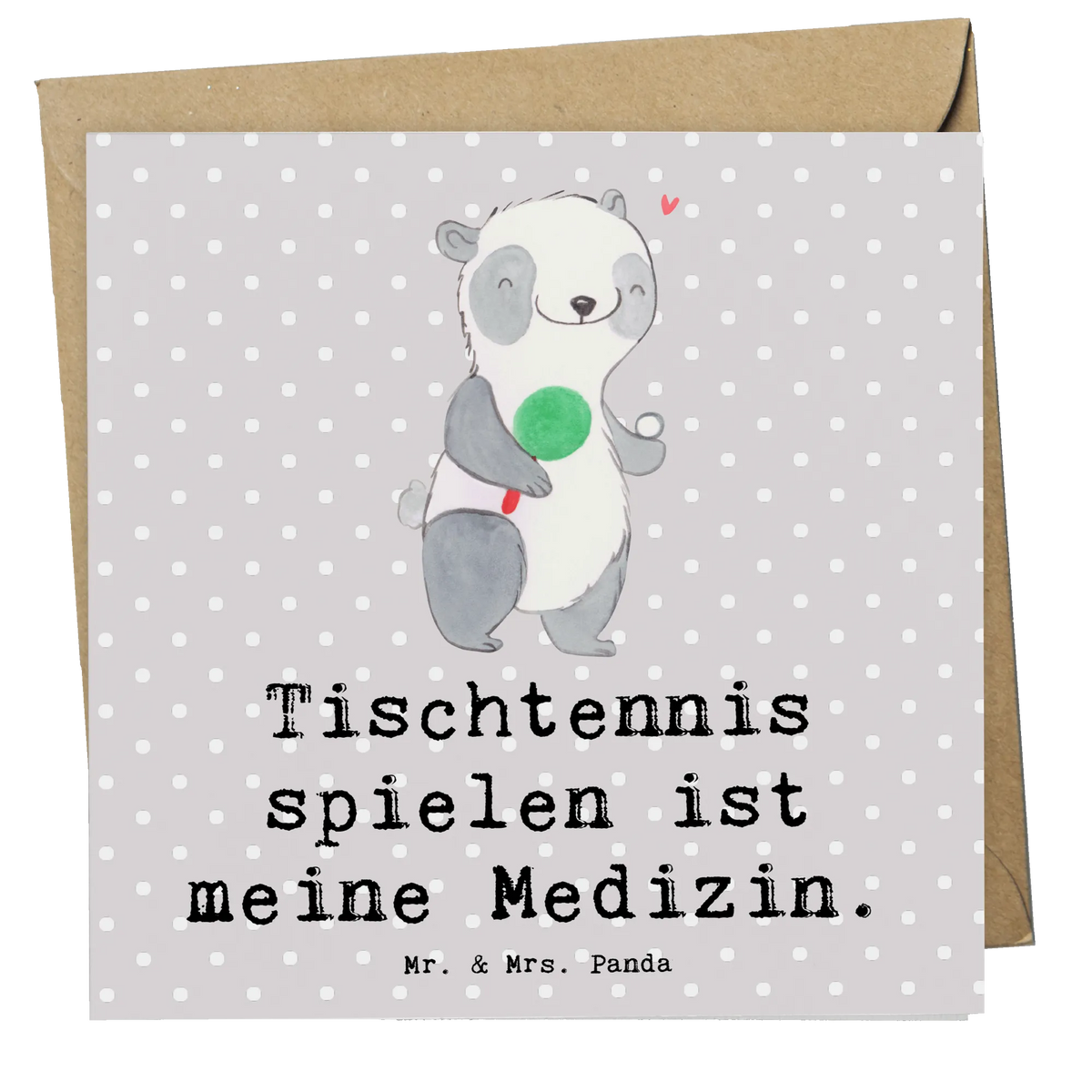 Deluxe Karte Panda Tischtennis anlasskarte, faltkarte, Glückwunschkarte, Klappkarte, Grußkarte, doppelkarte, Sportart, Schenken, Geschenk, Hobby, Danke, Dankeschön, Sport, Auszeichnung, Gewinn, Sportler, Tischtennis Verein, Tischtennis Bund, Ballsport, Tischtennis