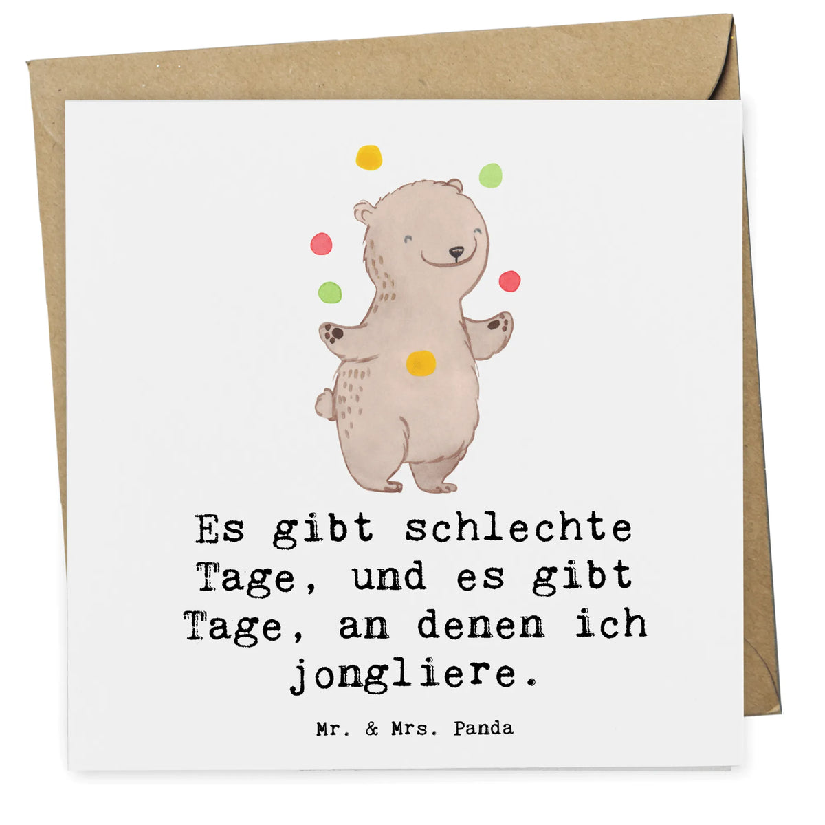 Deluxe Karte Bär Jonglieren doppelkarte, faltkarte, Klappkarte, Glückwunschkarte, Grußkarte, anlasskarte, Sportart, Hobby, Danke, Dankeschön, Geschenk, Auszeichnung, Gewinn, Sportler, Schenken, Sport, Zirkus, Jonglieren, Artistik, Jongleur