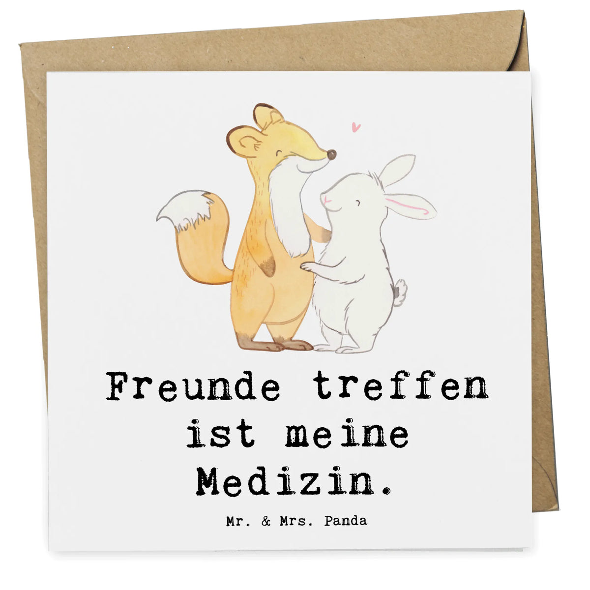 Deluxe Karte Fuchs Hase Freunde treffen