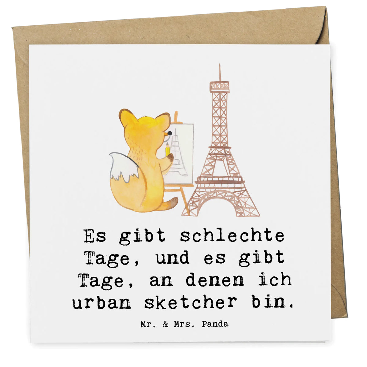 Deluxe Karte Fuchs Urban sketching