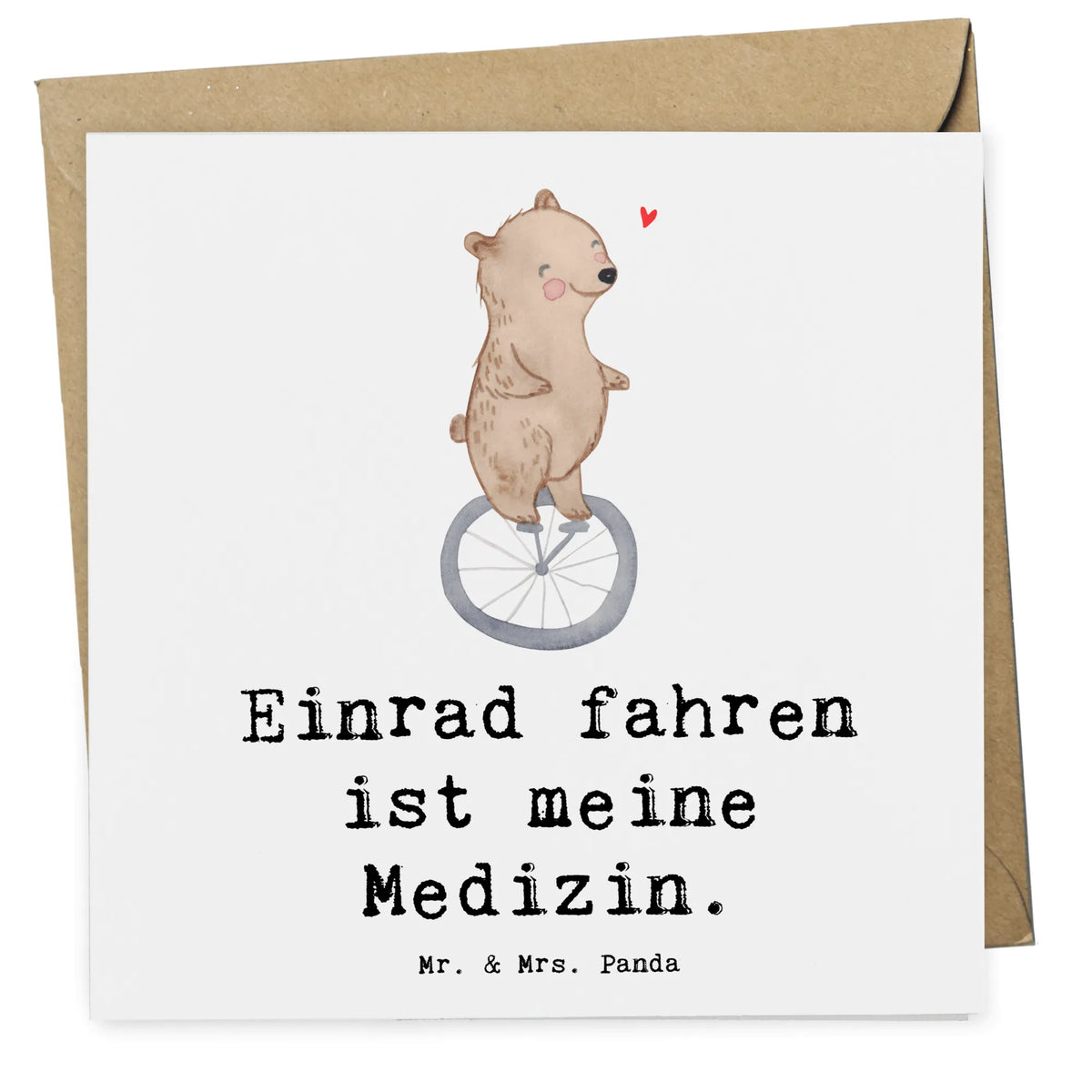 Deluxe Karte Bär Einrad fahren