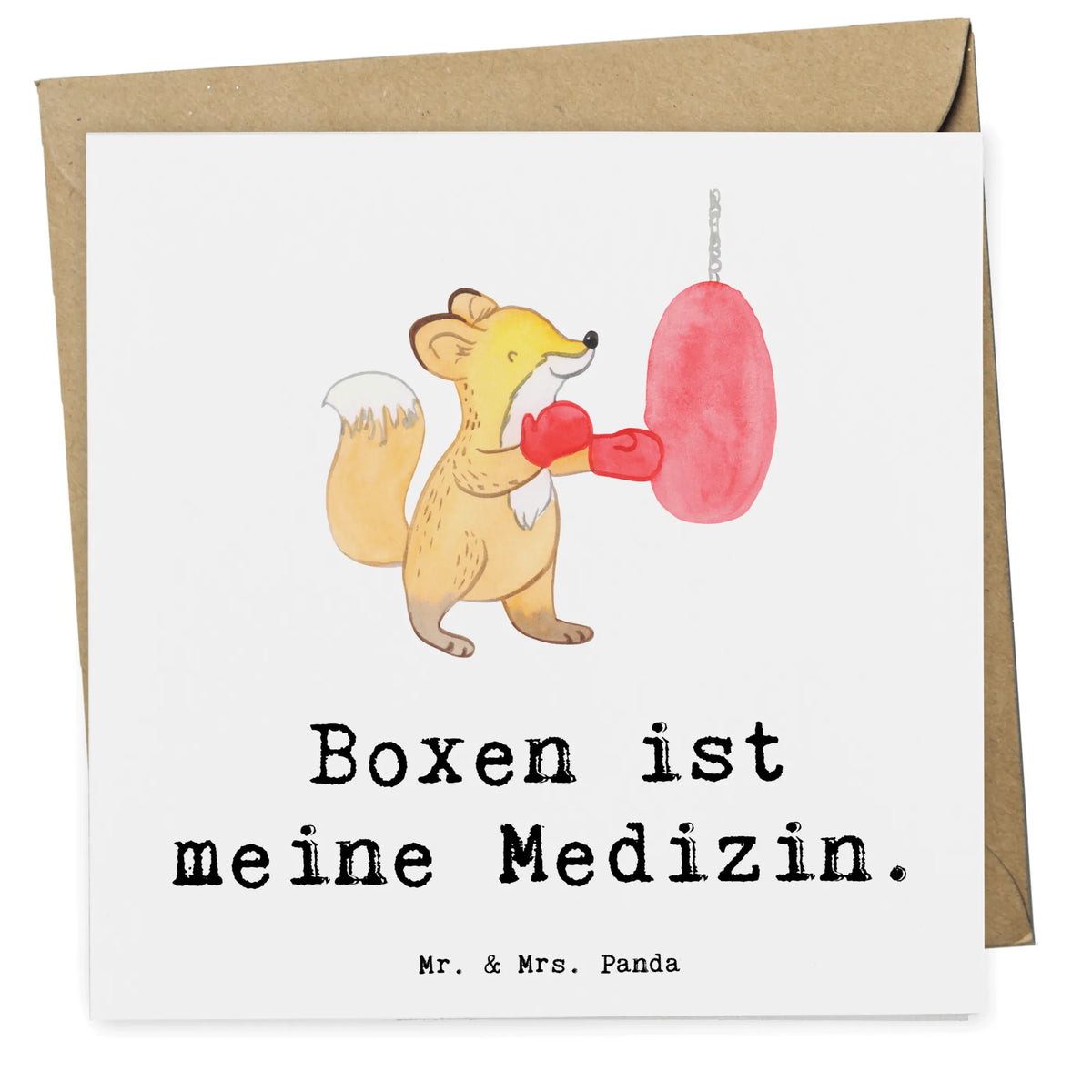 Deluxe Karte Fuchs Boxen Grußkarte, faltkarte, Klappkarte, doppelkarte, Glückwunschkarte, anlasskarte, Sportart, Hobby, Danke, Dankeschön, Geschenk, Auszeichnung, Gewinn, Sportler, Schenken, Sport, Boxkampf, Boxtraining, Boxen