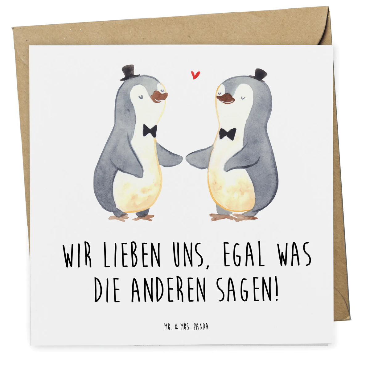 Deluxe Karte Pinguine Gay Pride
