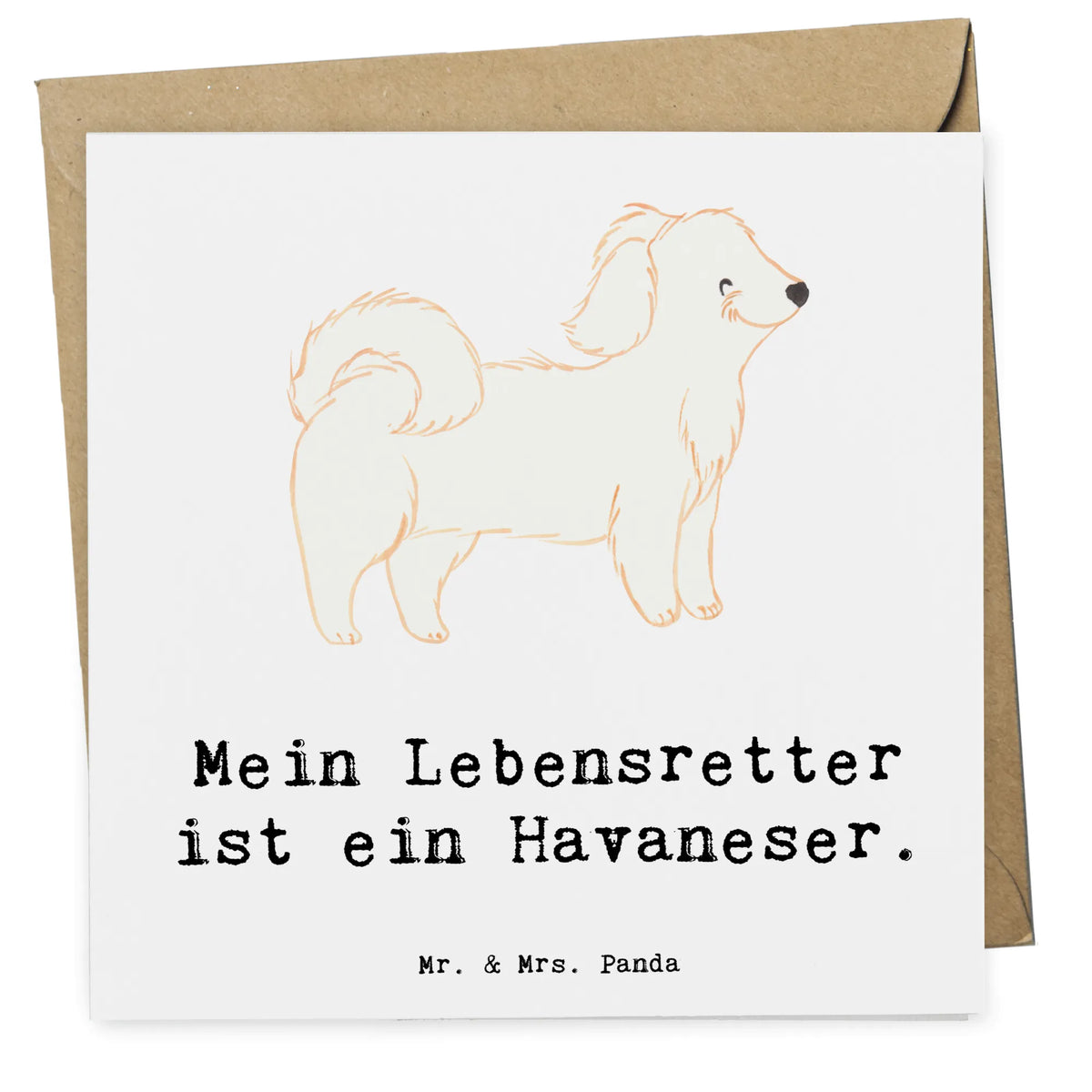 Deluxe Karte Havaneser Lebensretter Glückwunschkarte, doppelkarte, Klappkarte, faltkarte, Grußkarte, anlasskarte, Geschenk, Schenken, Hunderasse, Rassehund, Hundebesitzer, Tierfreund, Welpe, Hund, Havaneser, Bichón Habanero, Havi, Bichon Havanais