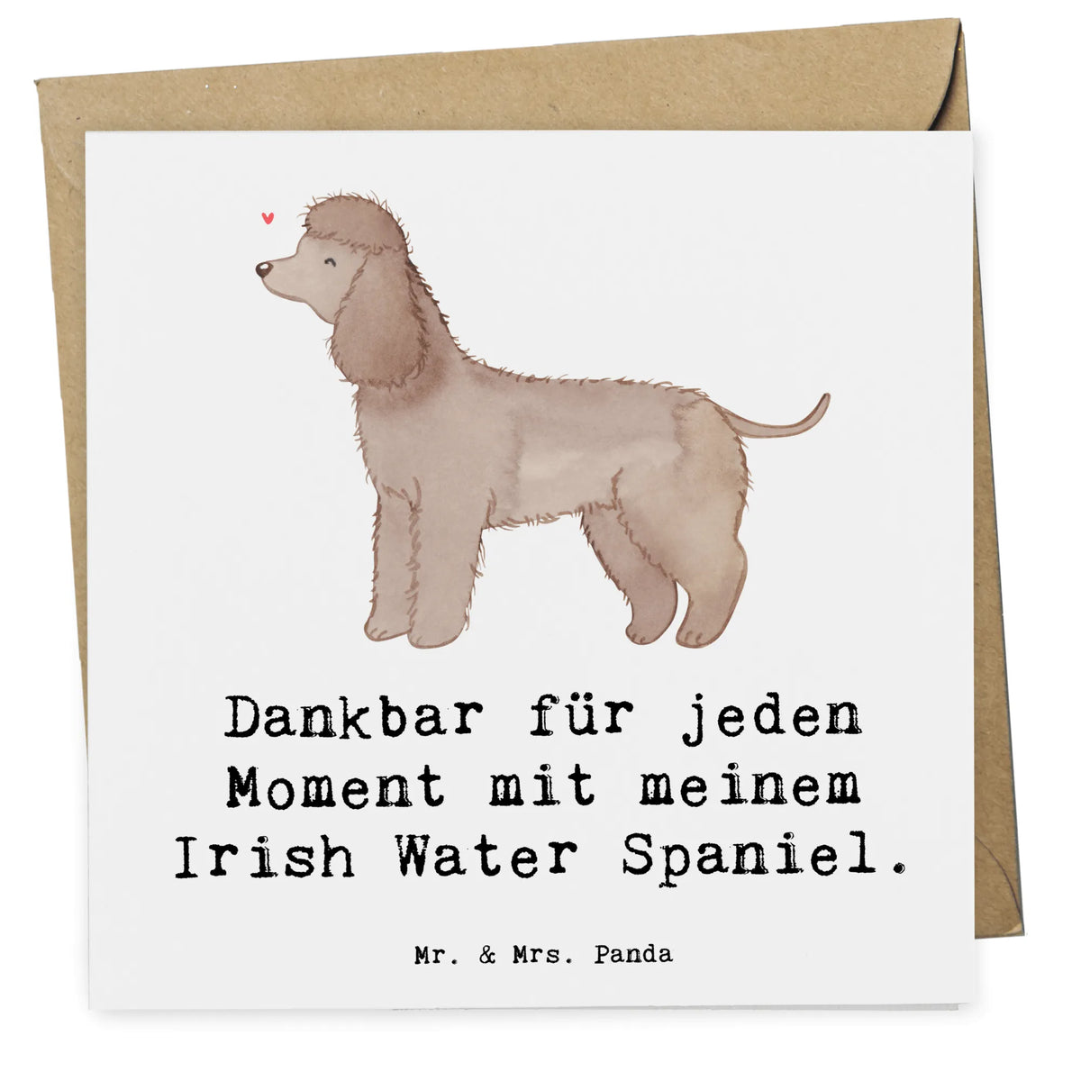 Deluxe Karte Irish Water Spaniel Moment faltkarte, Glückwunschkarte, Grußkarte, Klappkarte, anlasskarte, doppelkarte, Geschenk, Schenken, Hunderasse, Rassehund, Hundebesitzer, Tierfreund, Welpe, Hund, Jagdhund, Irish Water Spaniel