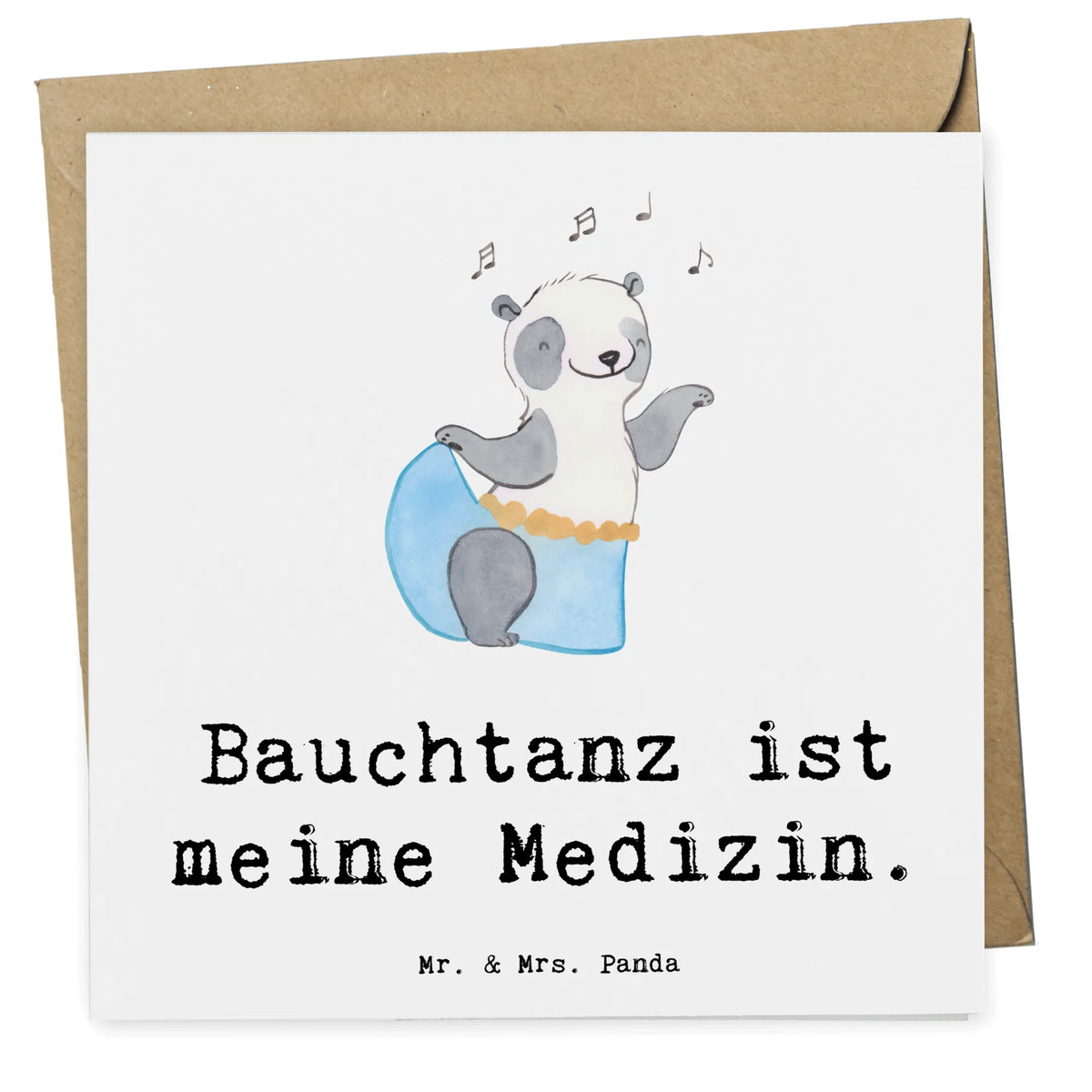 Deluxe Karte Panda Bauchtanz doppelkarte, Grußkarte, anlasskarte, Klappkarte, faltkarte, Glückwunschkarte, Sportart, Hobby, Danke, Dankeschön, Geschenk, Auszeichnung, Gewinn, Sportler, Schenken, Sport, Bauchtanz, Tanzen, Orientalischer Tanz