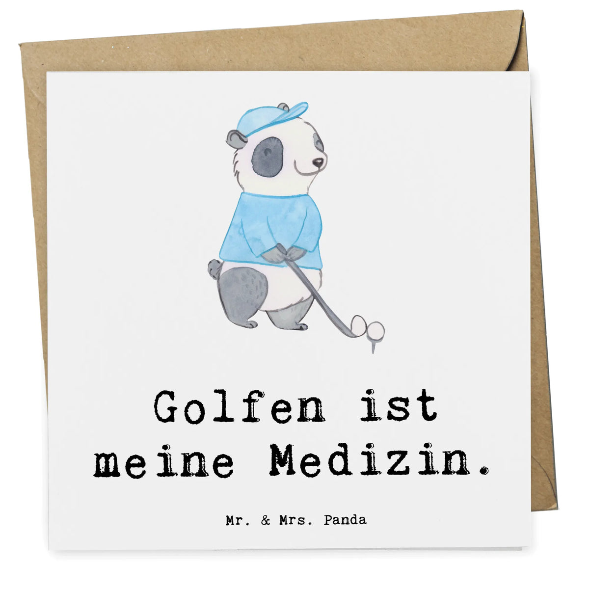 Deluxe Karte Panda Golfen