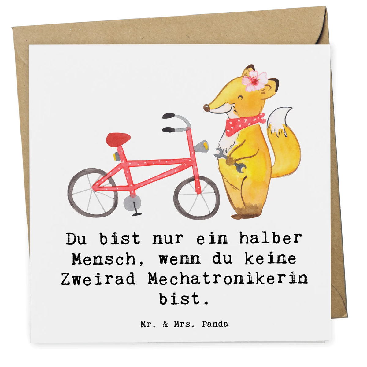 Deluxe Karte Zweirad Mechatronikerin Herz