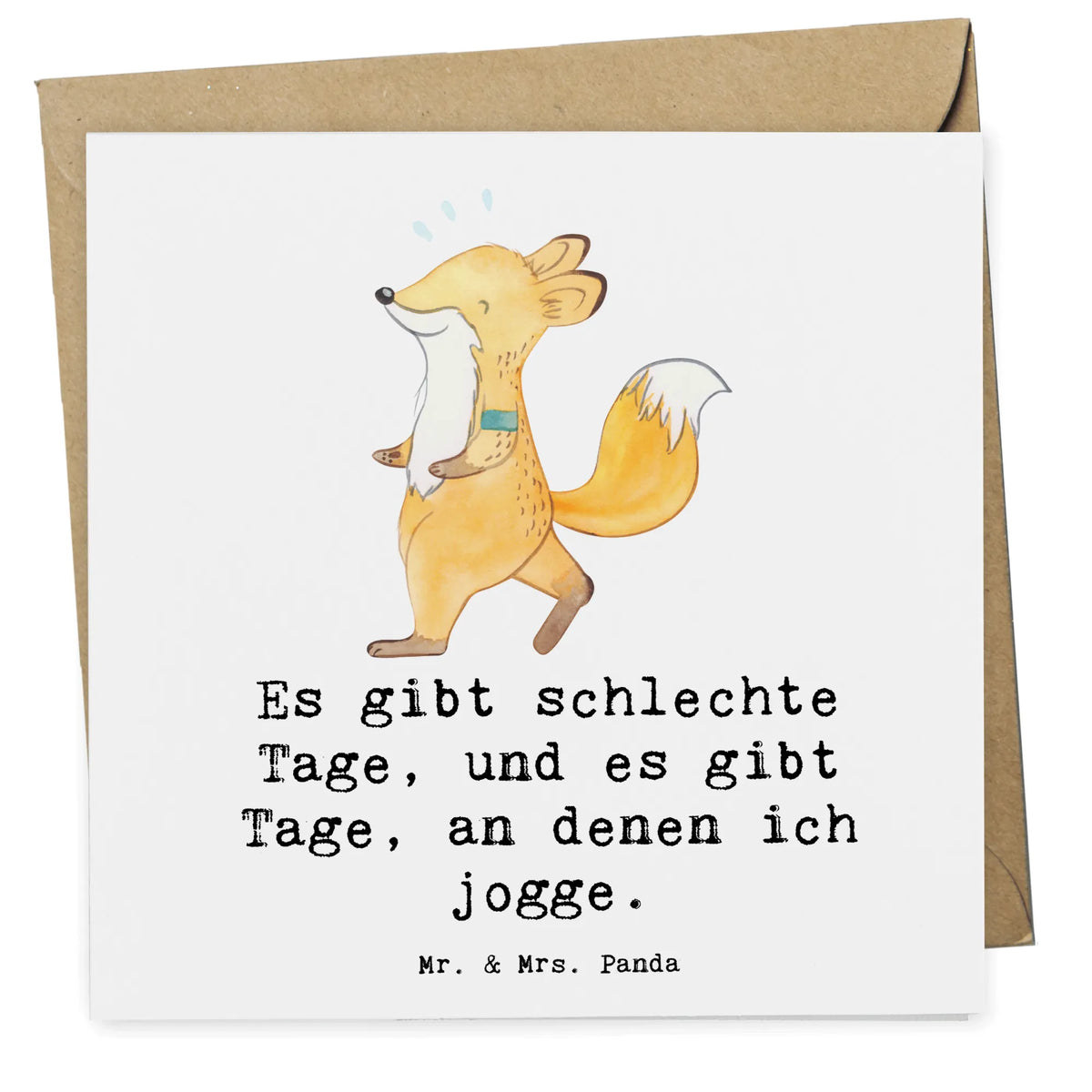 Deluxe Karte Fuchs Joggen Grußkarte, anlasskarte, Glückwunschkarte, doppelkarte, Klappkarte, faltkarte, Sportart, Hobby, Danke, Dankeschön, Geschenk, Auszeichnung, Gewinn, Sportler, Schenken, Sport, Laufen, Joggen, Dauerlauf, Laufsport
