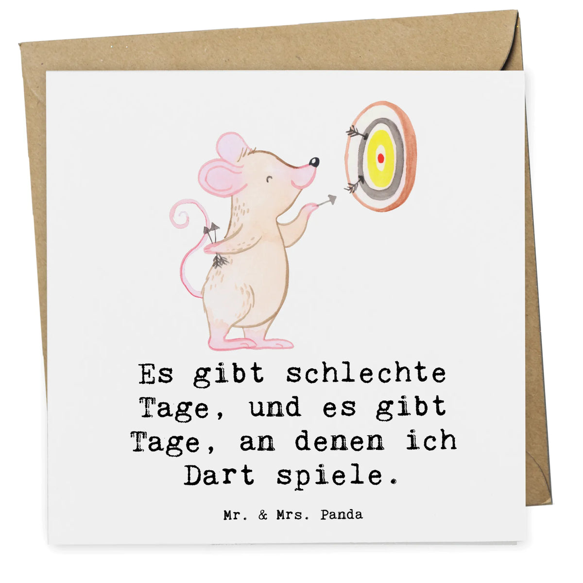 Deluxe Karte Maus Dart spielen Glückwunschkarte, faltkarte, Grußkarte, anlasskarte, doppelkarte, Klappkarte, Sportart, Hobby, Danke, Dankeschön, Geschenk, Auszeichnung, Gewinn, Sportler, Schenken, Sport, Darten, Darts, Dart Turnier, Dart spielen