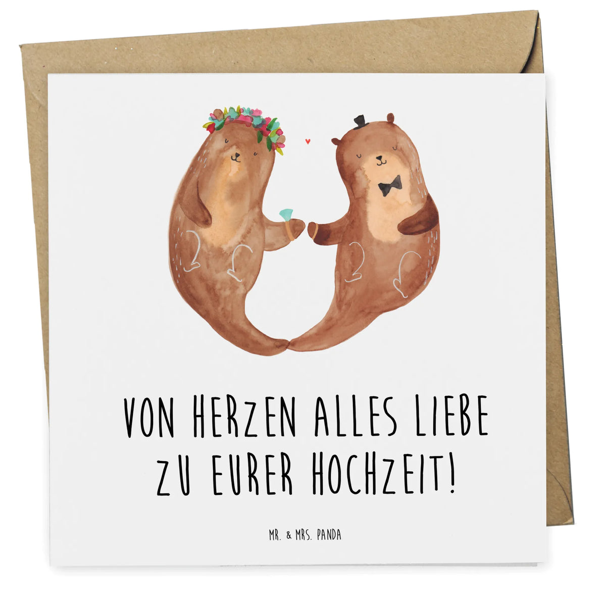 Deluxe Karte Hochzeit Otter Glückwunschkarte, doppelkarte, Klappkarte, anlasskarte, Grußkarte, faltkarte, Hochzeitskarte, Hochzeit, Hochzeitsgeschenk, Ehe, Hochzeitsfeier, Trauung, Trauungsgeschenk, Verlobungsfeier, Verlobungsgeschenk, Hochzeitsgeschenkideen, Hochzeitsgeschenke für Brautpaar, Geschenk Zur Hochzeit, Hochzeitstag