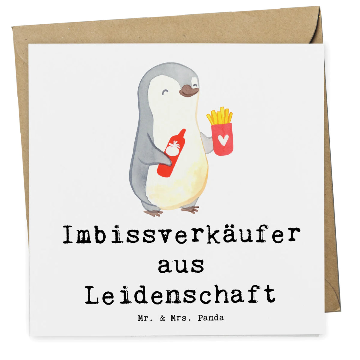 Deluxe Karte Imbissverkäufer Leidenschaft Klappkarte, faltkarte, Grußkarte, doppelkarte, Glückwunschkarte, anlasskarte, Geschenk, Schenken, Jubiläum, Danke, Dankeschön, Beruf, Ausbildung, Abschied, Rente, Kollege, Kollegin, Arbeitskollege, Mitarbeiter, Firma, Imbissbesitzer, Pommesliebe, Pommesverkäufer, Imbissverkäufer