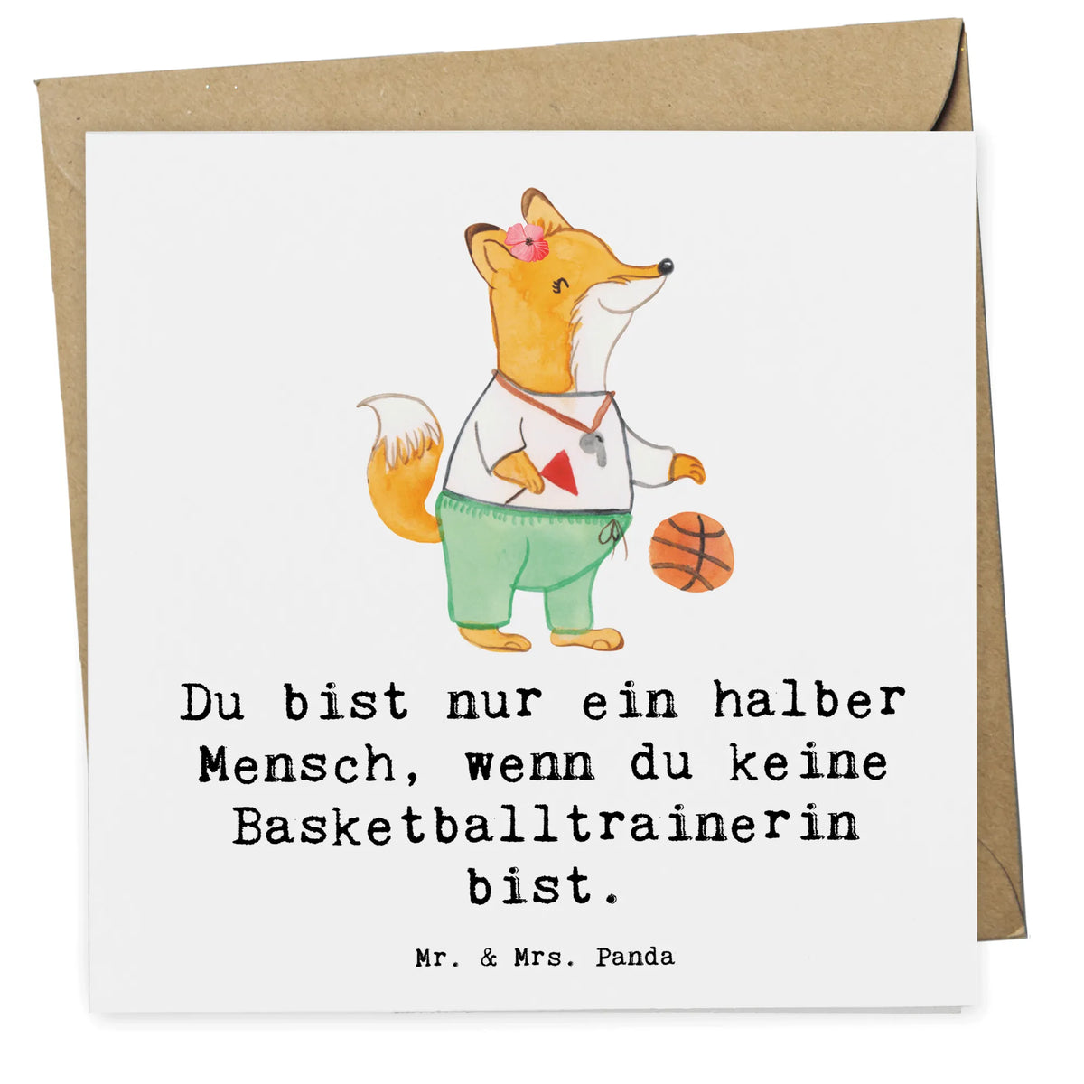 Deluxe Karte Basketballtrainerin Herz