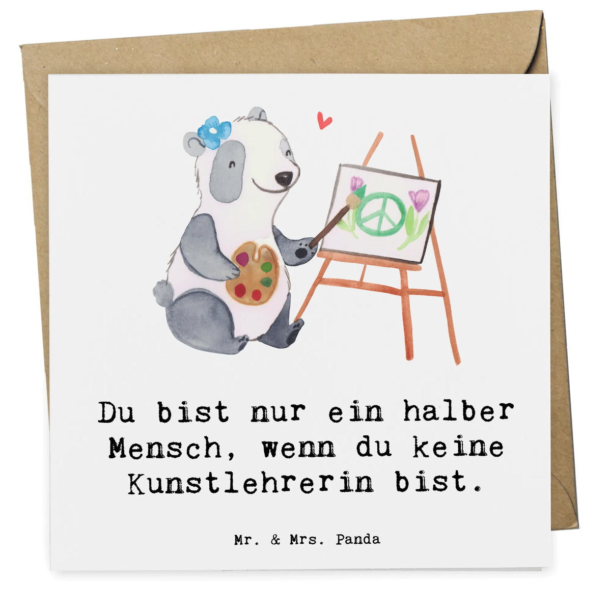 Deluxe Karte Kunstlehrerin Herz
