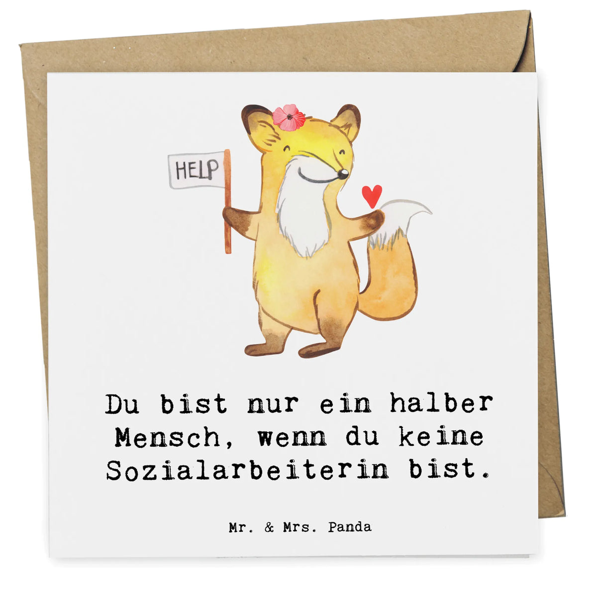 Deluxe Karte Sozialarbeiterin Herz