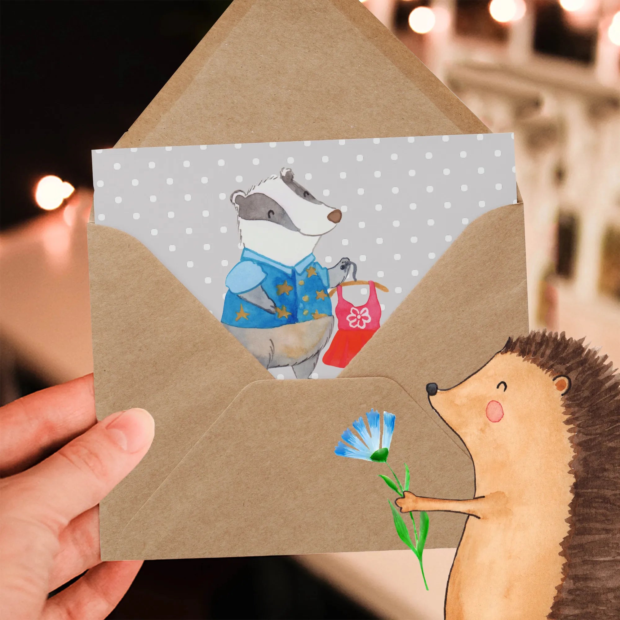 Deluxe Card Fashion saleswoman heart