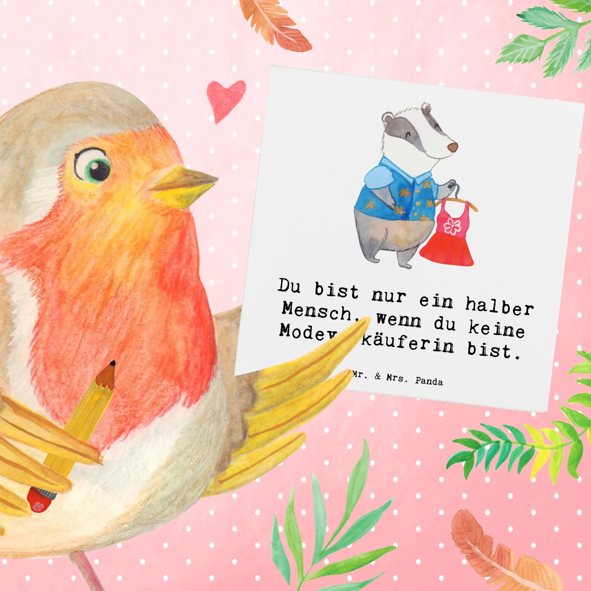 Deluxe Card Fashion saleswoman heart