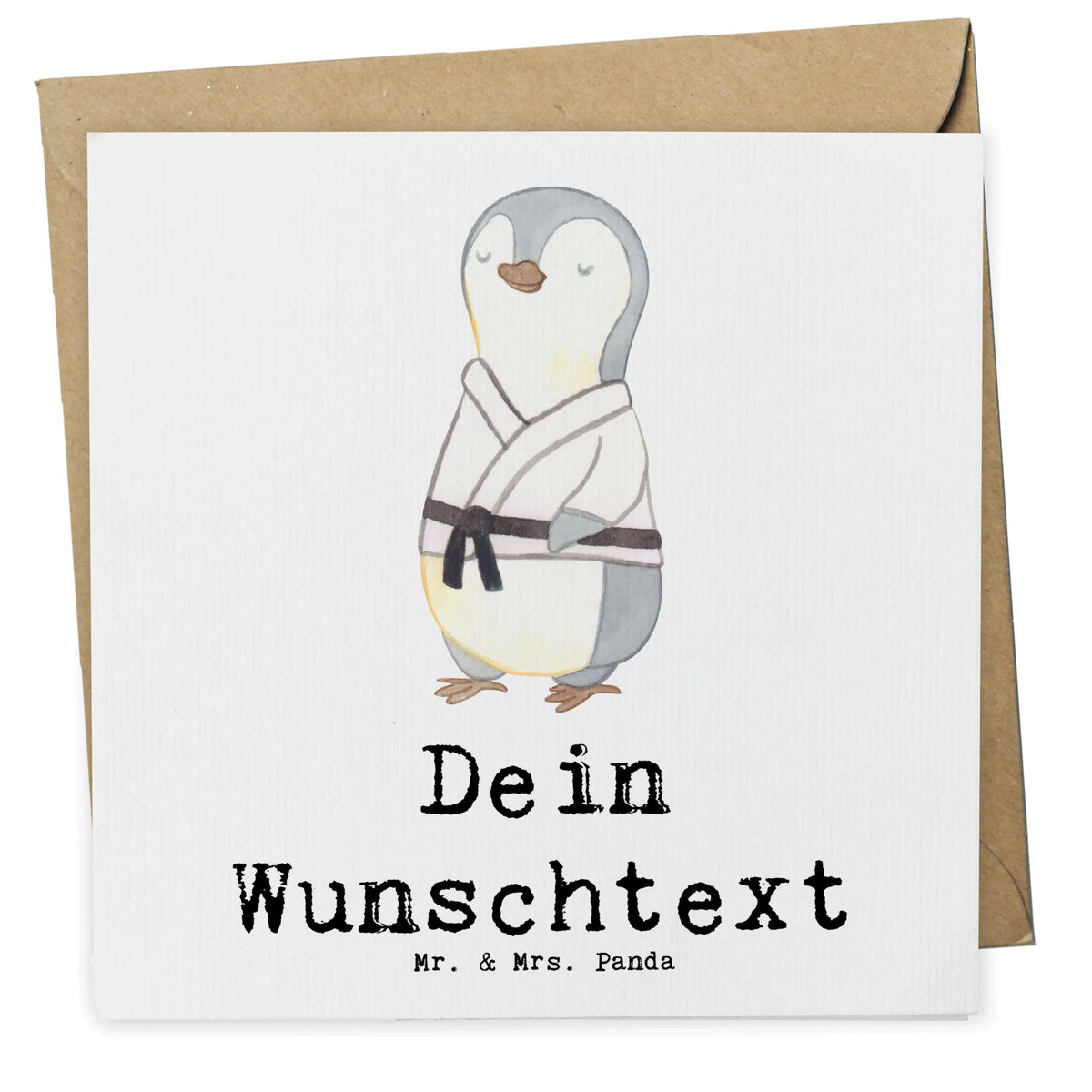 Personalisierte Deluxe Karte Pinguin Karate Personalisierte Grußkarten, grußkarte personalisiert, Postkarte personalisiert, Personalisierte Grußkarte, karte personalisiert, Personalisierte Karte, Personalisierte Postkarte, Grußkarte personalisierbar, Personalisierte Karten, individuelle grußkarte, Grußkarten Personalisiert, Geschenk, Schenken, Sport, Sportart, Hobby, Danke, Dankeschön, Auszeichnung, Gewinn, Sportler, Kampfsportart, Karate, Karate Verein, Kampfkunst, Selbstverteidigung