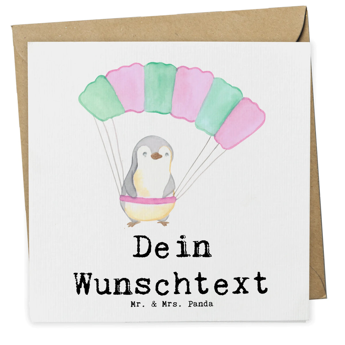Personalisierte Deluxe Karte Pinguin Fallschirm springen Postkarte personalisiert, grußkarte personalisiert, Personalisierte Grußkarte, Personalisierte Karte, individuelle grußkarte, Personalisierte Postkarte, Grußkarte personalisierbar, Grußkarten Personalisiert, karte personalisiert, Personalisierte Karten, Personalisierte Grußkarten, Geschenk, Schenken, Sport, Sportart, Hobby, Danke, Dankeschön, Auszeichnung, Gewinn, Sportler, Fallschirmsprung, Skydive, Fallschirmspringen