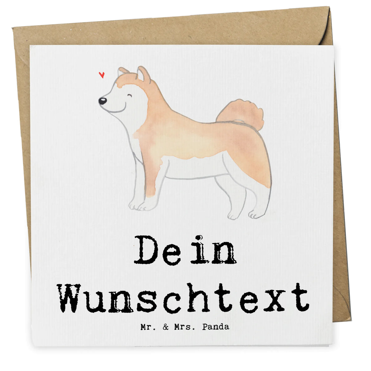 Personalized Deluxe Card Akita Inu Lifesaver gift, animal lover, giving, dog breed, purebred dog, dog owner, puppy
