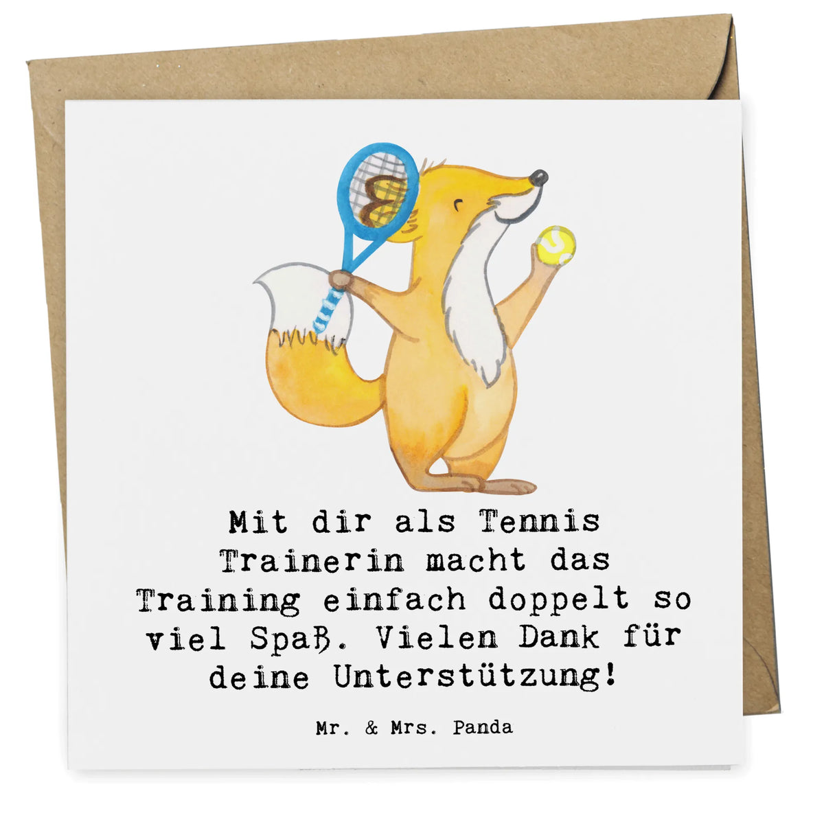 Deluxe Karte Tennis Trainerin Spaß faltkarte, anlasskarte, Klappkarte, Grußkarte, doppelkarte, Glückwunschkarte, Geschenk, Schenken, Sport, Sportart, Hobby, Danke, Dankeschön, Auszeichnung, Gewinn, Sportler