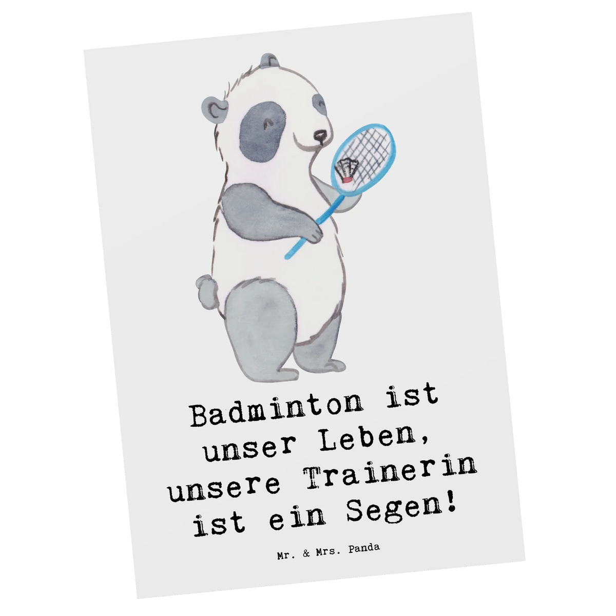 Postkarte Badminton Trainerin einzelkarte, Grußkarte, Ansichtskarte, kunstkarte, Fotokarte, spruchkarte, Ansichtskarten, Postkarten, Motivkarte, Postkarte, Designkarte, bildkarte, Kunstkarten, Geschenk, Schenken, Sport, Sportart, Hobby, Danke, Dankeschön, Auszeichnung, Gewinn, Sportler