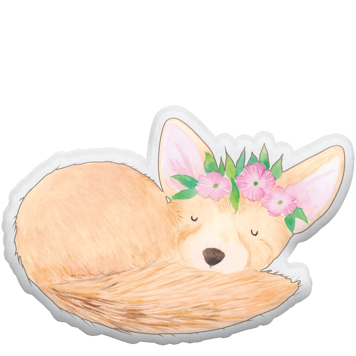Kissen Kuscheltier Wüstenfuchs Blumen Dekokissen, Stofftier, Plüschtier, Tierfigur Kissen, kissen tier, kuschelkissen tier, Schmusetier Kissen, Zierkissen, plüschfigur, Kissen In Tierform, Tierkissen, Schmusekissen, Kissen Kuscheltier, Schmusetier, Kuscheltier, kuschelfigur, Kuschelkissen, tier kuscheltier, Kissen Plüschtier, stofftier kissen, figurenkissen, kissen stofftier, Kuscheltier Kissen, Plüschtier Kissen, kuschelkissen tierform, tierform kissen, Plüschkissen, Formkissen, Afrika, Wildtiere, Wüstenfuchs, Wüste, Blumenkranz, Blumen, Glücklich