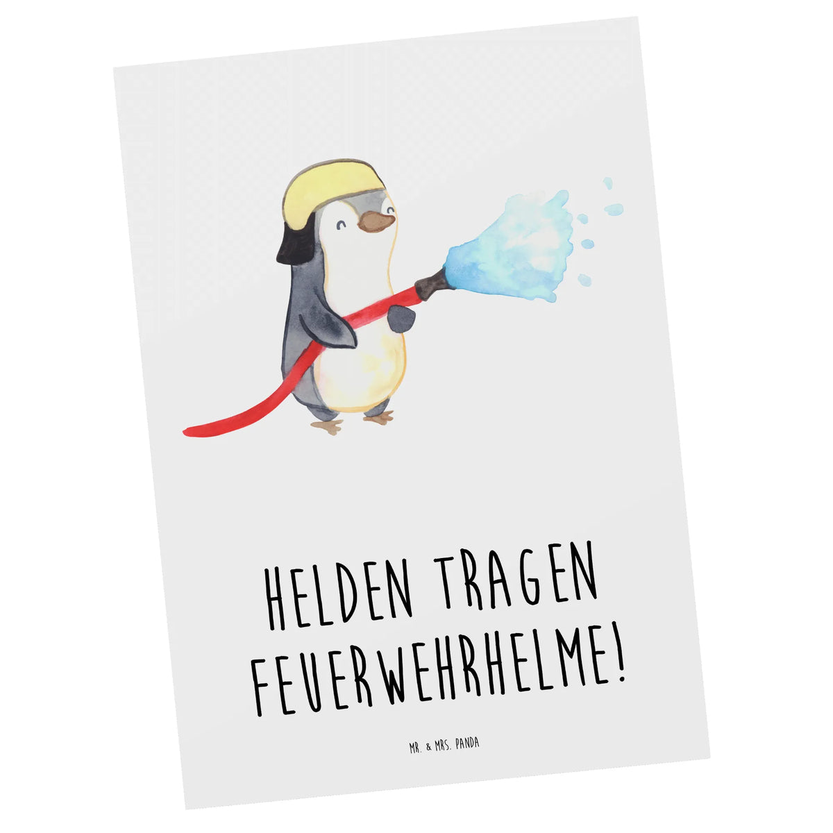 Postkarte Feuerwehrmann Helden