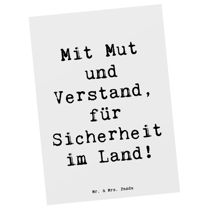 Postkarte Spruch Polizist Mut Verstand