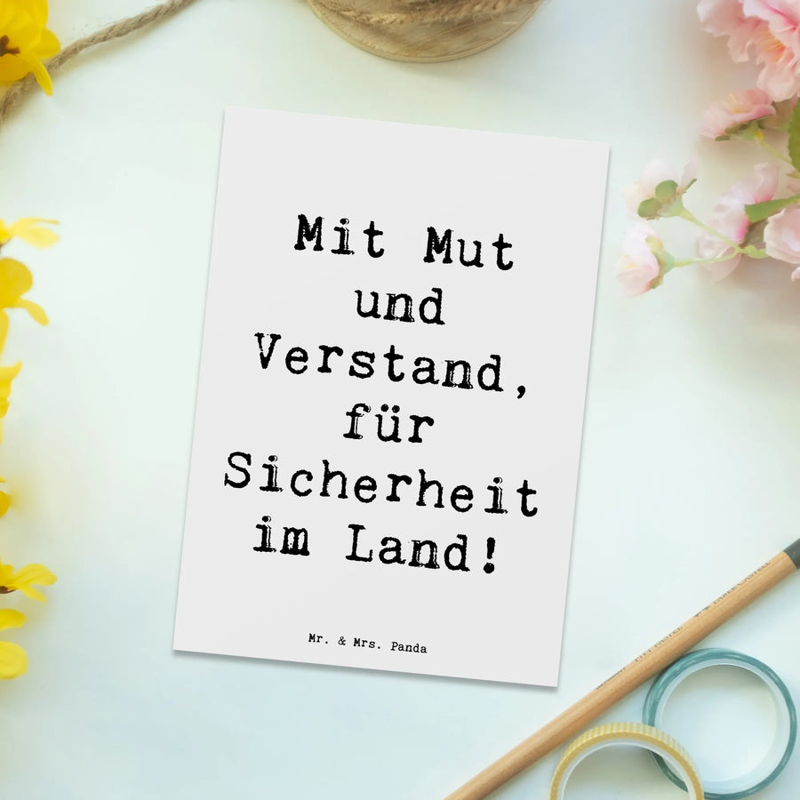Postkarte Spruch Polizist Mut Verstand
