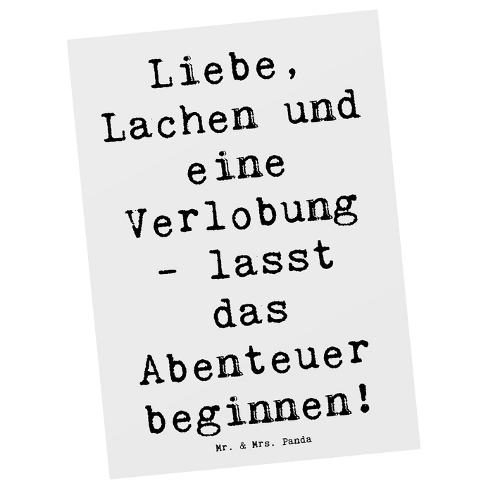 Postkarte Spruch Verlobungsfeier Abenteuer