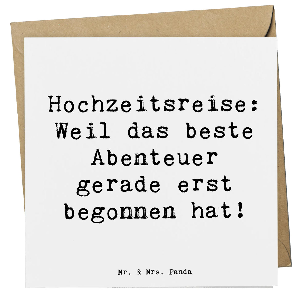 Deluxe Card Saying Hochzeitsreise: Weil das beste Abenteuer gerade erst begonnen hat!