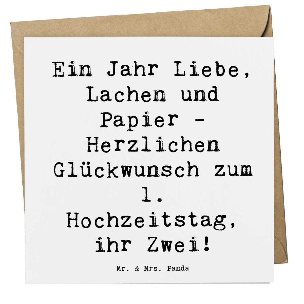Deluxe Karte Spruch 1. Hochzeitstag Papierhochzeit