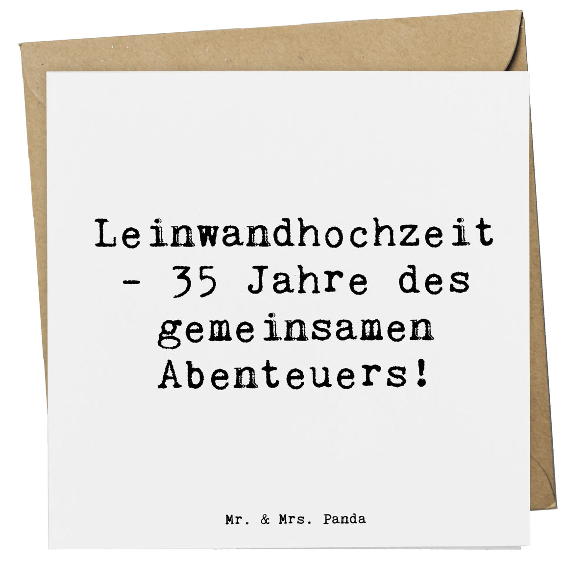 Deluxe Karte Spruch 35. Hochzeitstag Leinwandhochzeit